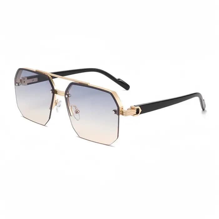 Lunettes De soleil aviateur à la mode pour hommes et femmes rétro Double pont métal conduite UV400