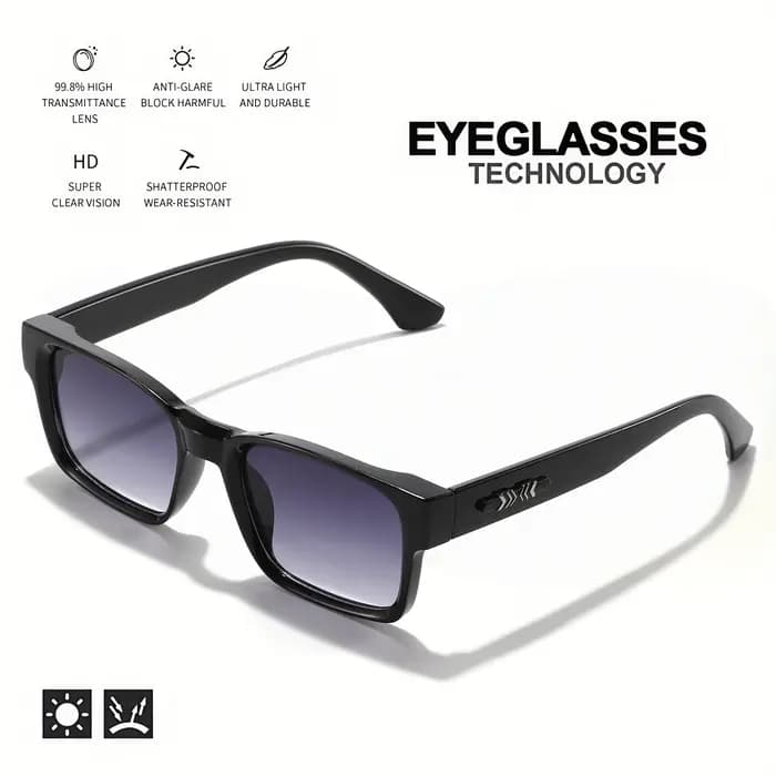 Lunettes de soleil rétro punk - Monture carrée protectrice