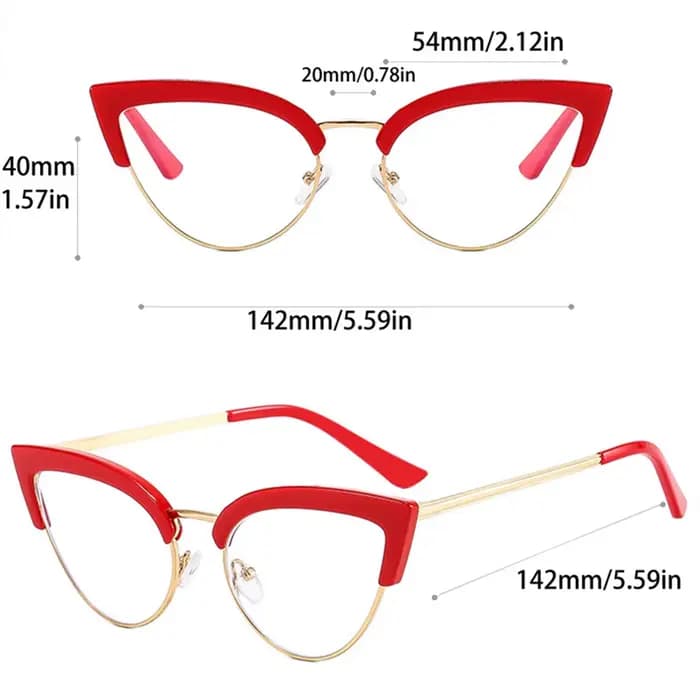 Lunettes rétro œil de chat pour femme