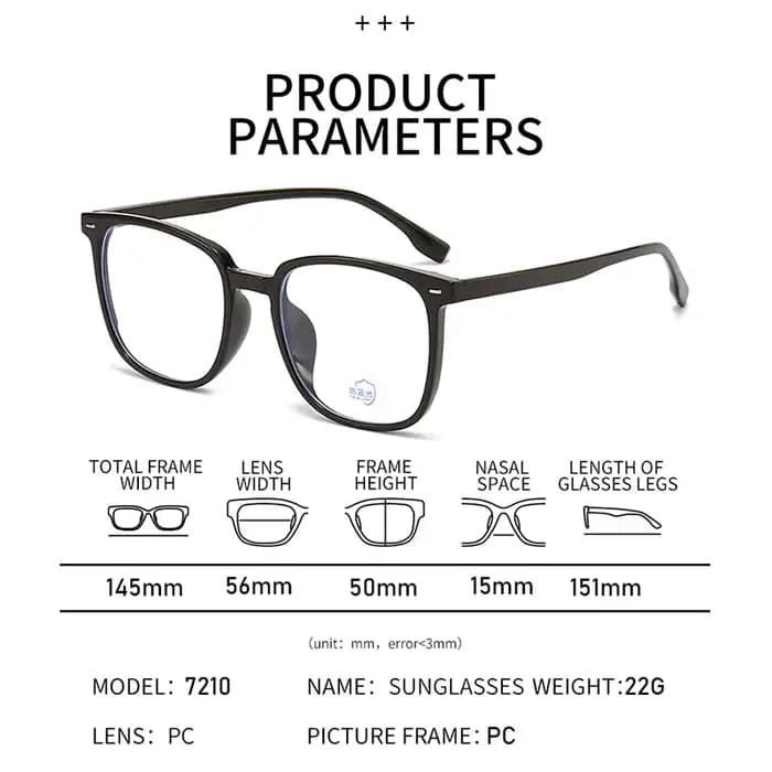 2/3 paires par ensemble carré Anti-lumière bleue lunettes mode hommes femmes grand cadre bureau ordinateur