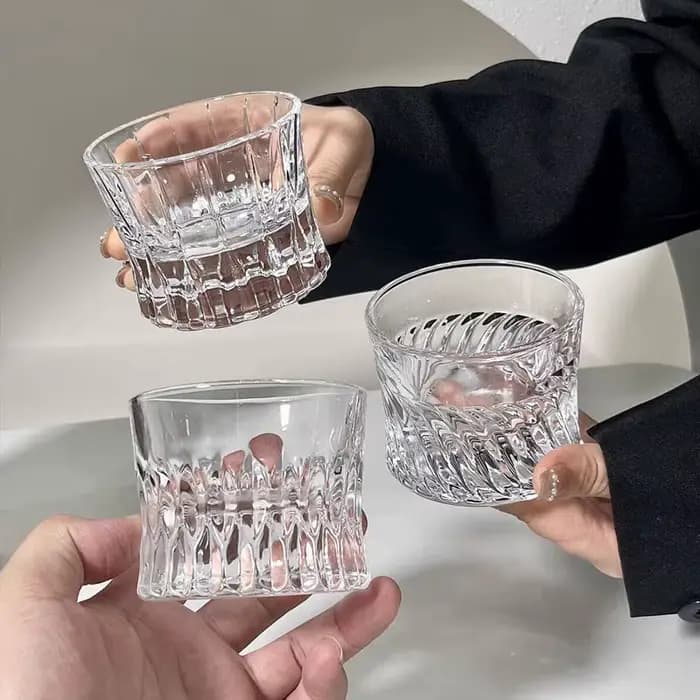 Verres à vin à fond épais, verres à whisky créatifs, verres à cocktail élégants, tasses à mojito pour fête, accessoires de bar pour fête, lot de 2
