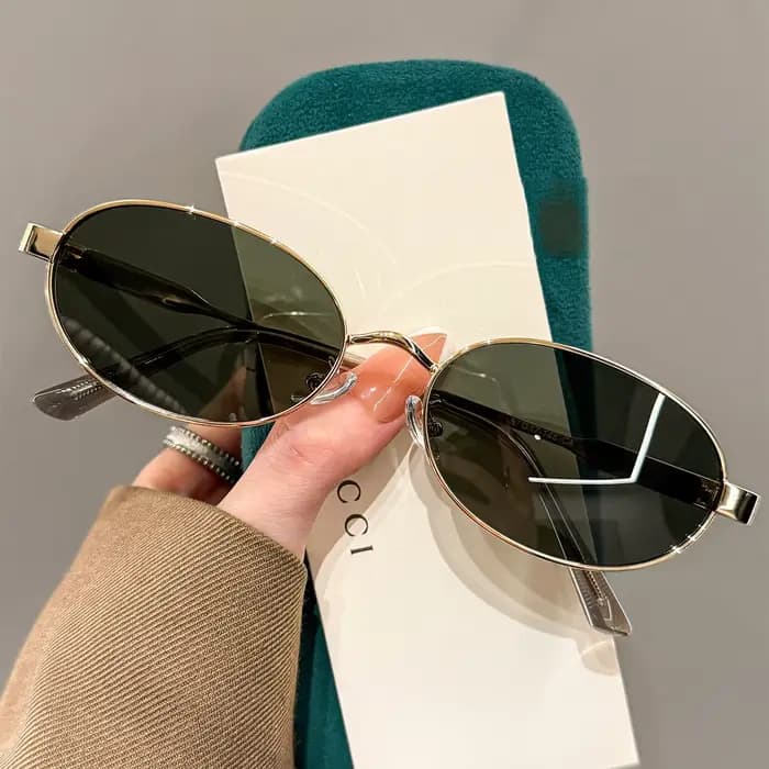 CLLOIO – lunettes de soleil vintage à monture ovale pour femmes