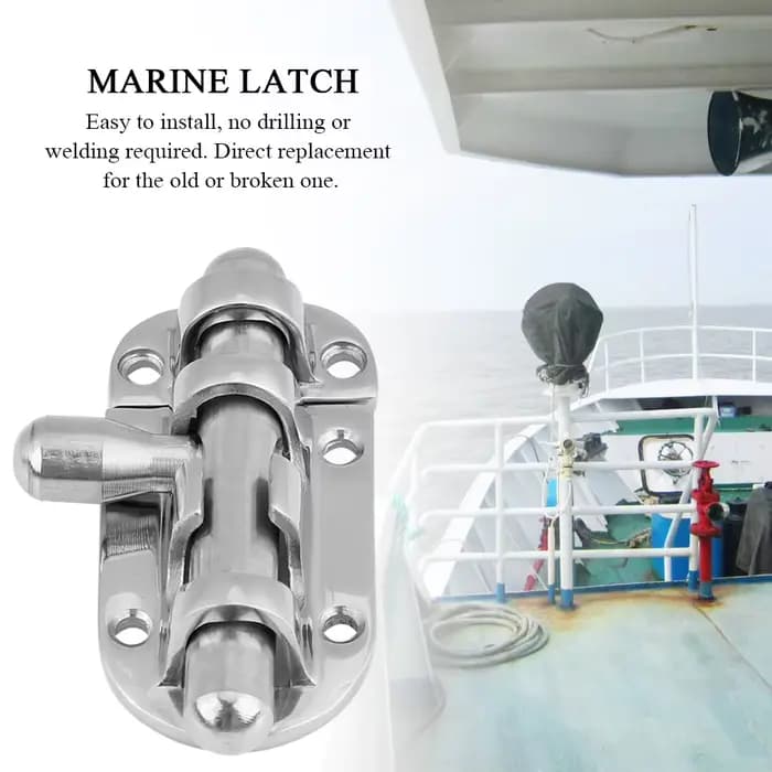Loquet de porte et fenêtre de bateau en acier inoxydable marin, loquet coulissant à barillet, fermoir à barillet, verrou de barillet