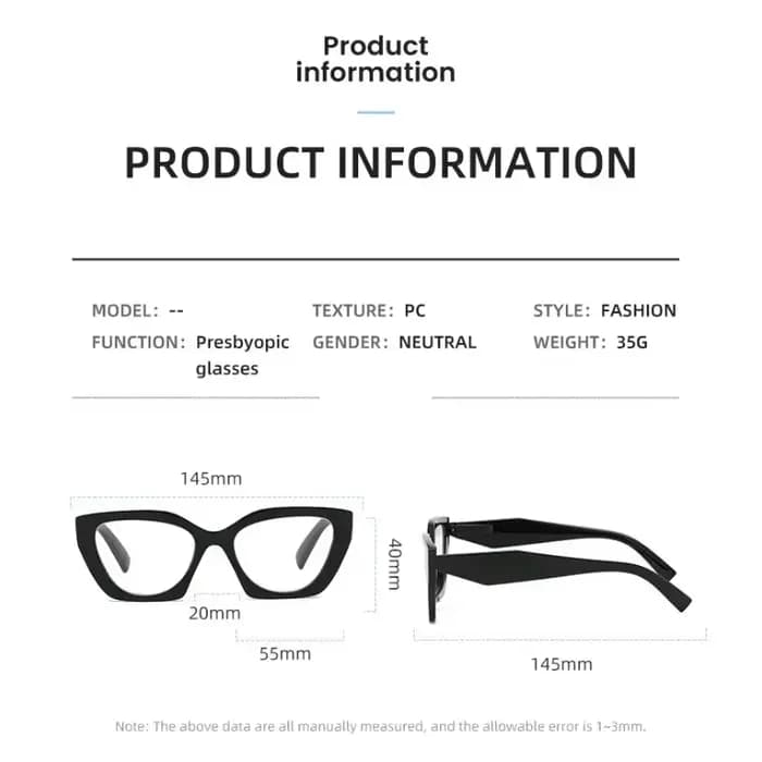 Lunettes de lecture œil de chat élégantes pour femmes et hommes