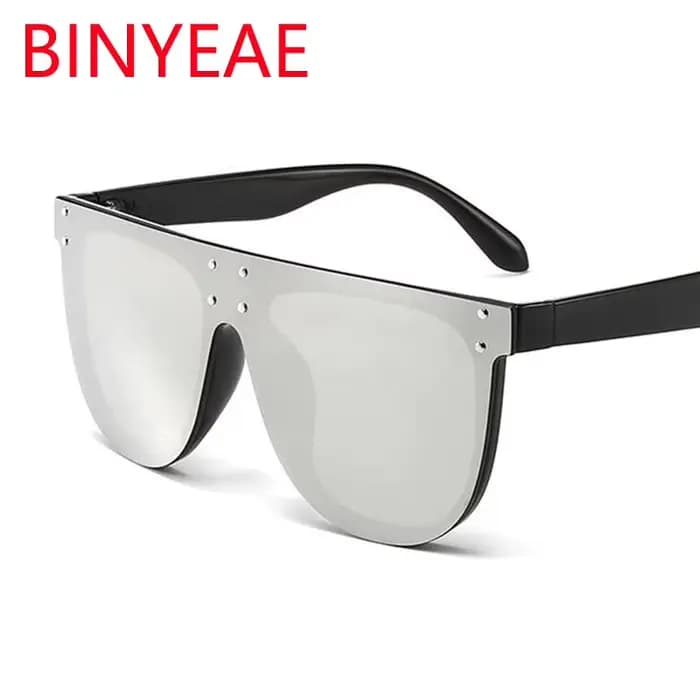 Lunettes de soleil miroir argentées pour hommes