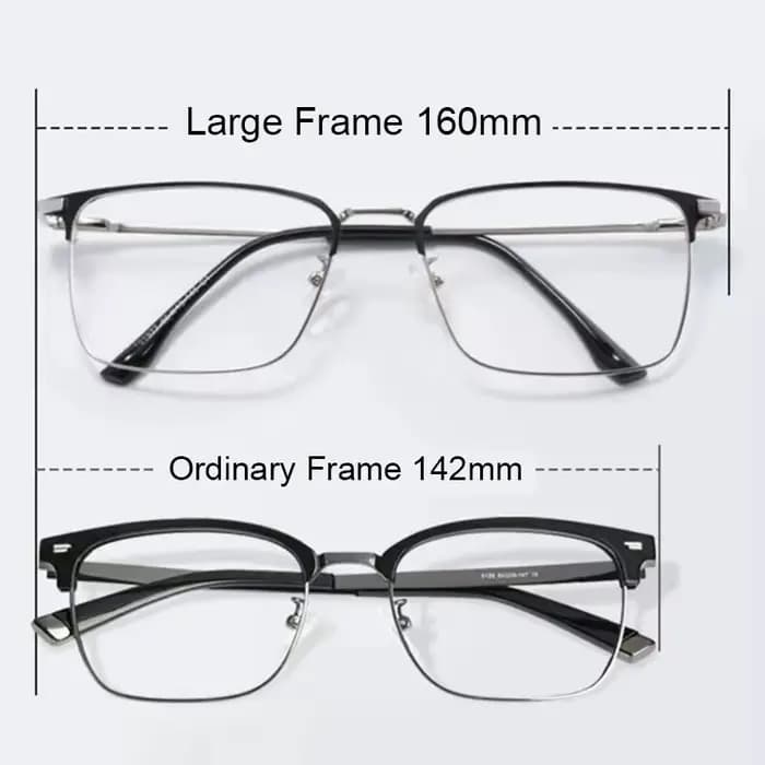 160mm grande taille lunettes cadre hommes grand visage affaires