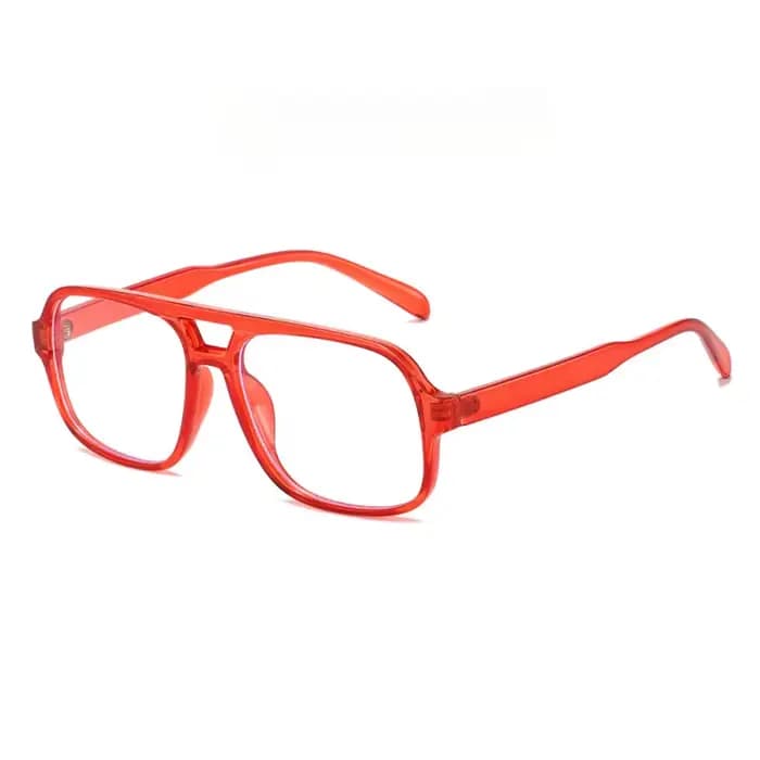 Lunettes de soleil aviateur à double faisceau à grande monture à la mode