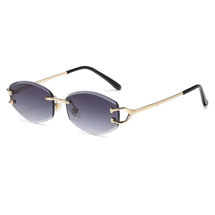 Lunettes de soleil polygone sans bords pour hommes et femmes