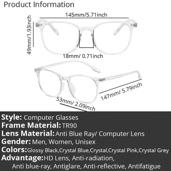 Lunettes d'ordinateur bloquant la lumière bleue pour femmes