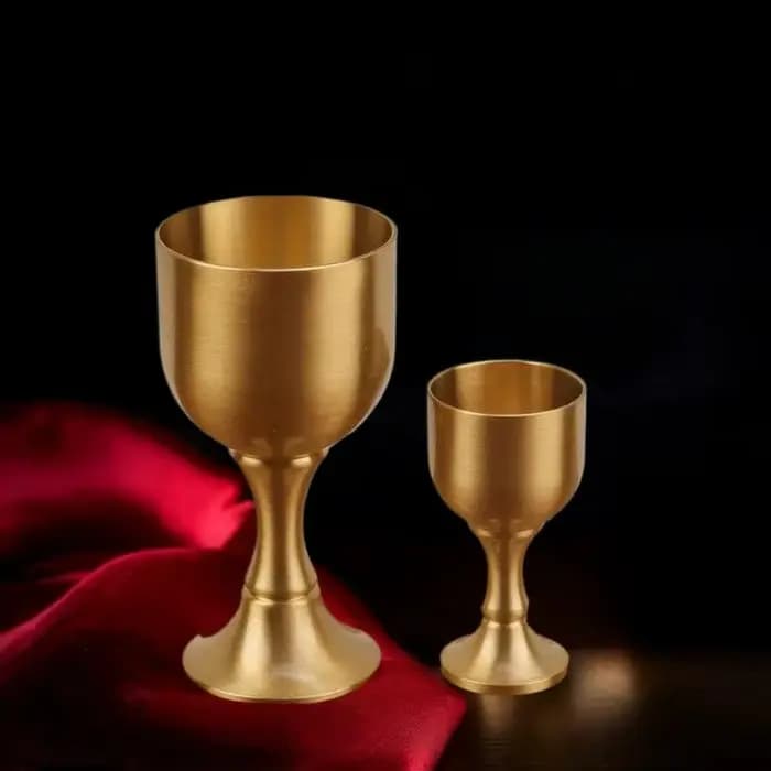 Verre à vin en laiton, gobelet de restaurant, verre à vin rouge et blanc de table, trompette en cuivre, artisanat en cuivre, décoration en cuivre, mini verre à shot