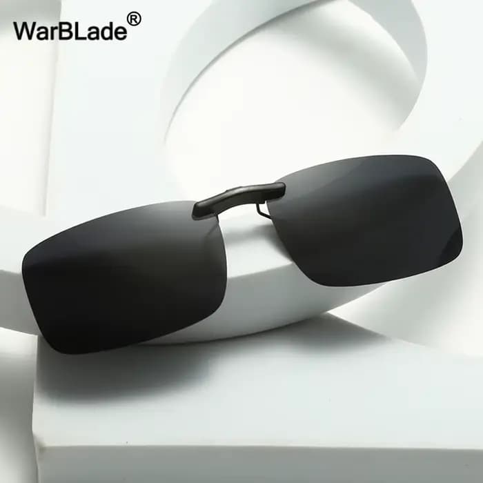 Hommes sans monture rabattable pince sur lunettes de soleil pour myopie