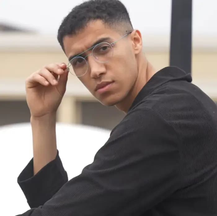 Monture de lunettes à double faisceau en titane pour hommes et femmes