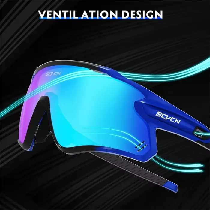 SCVCN lunettes de cyclisme polarisées lentilles haute définition à contraste élevé avec 3