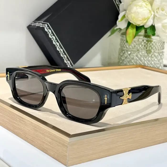 GFSN 004 Lunettes de soleil rétro classiques faites à la main pour femme