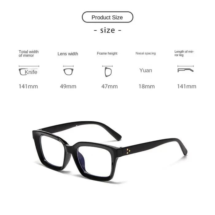 Respzed-Lunettes carrées transparentes à grande monture pour femmes