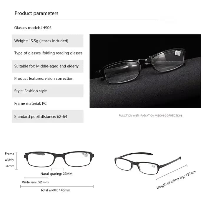 Lunettes de lecture pliantes