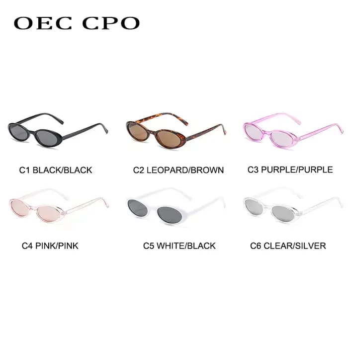 OEC CPO – lunettes de soleil ovales pour femmes