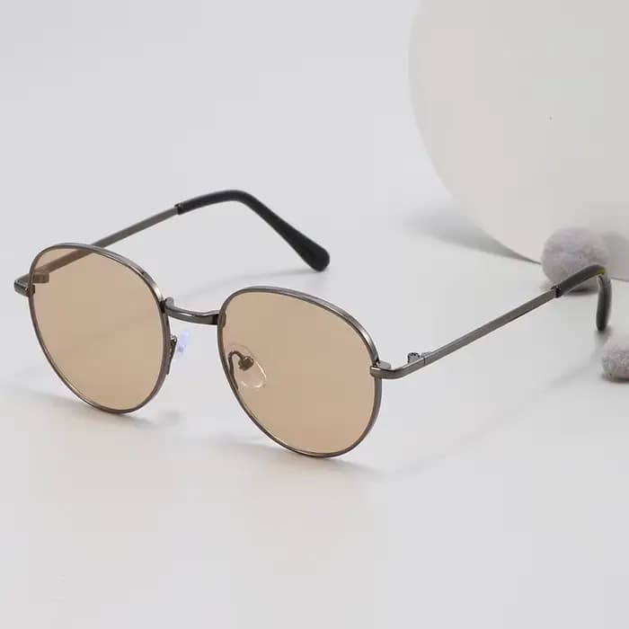 2025 nouvelles lunettes de soleil droites en métal garçons et filles