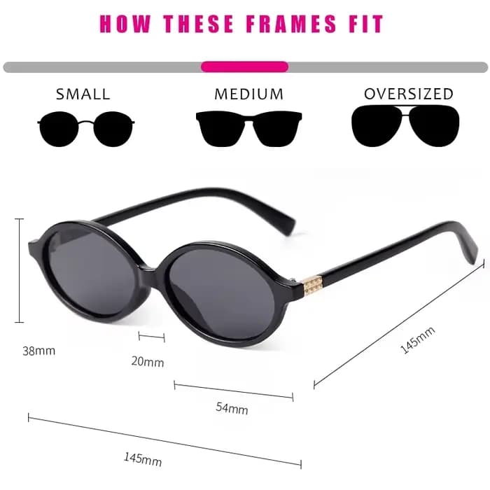 Lunettes de soleil ovales à la mode pour femmes