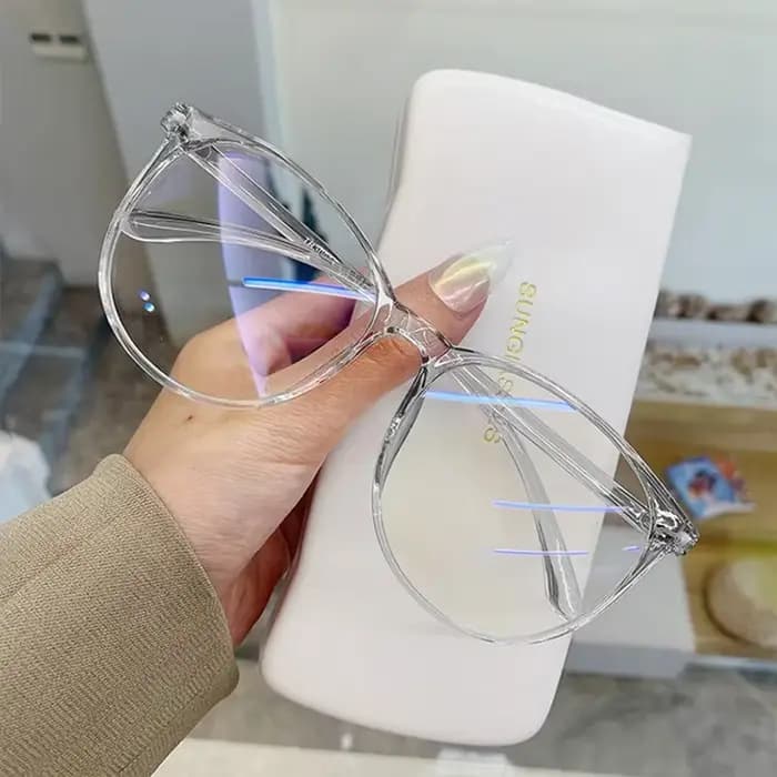Lunettes optiques Anti-lumière bleue unisexe rétro ultralégères à grande monture carrée