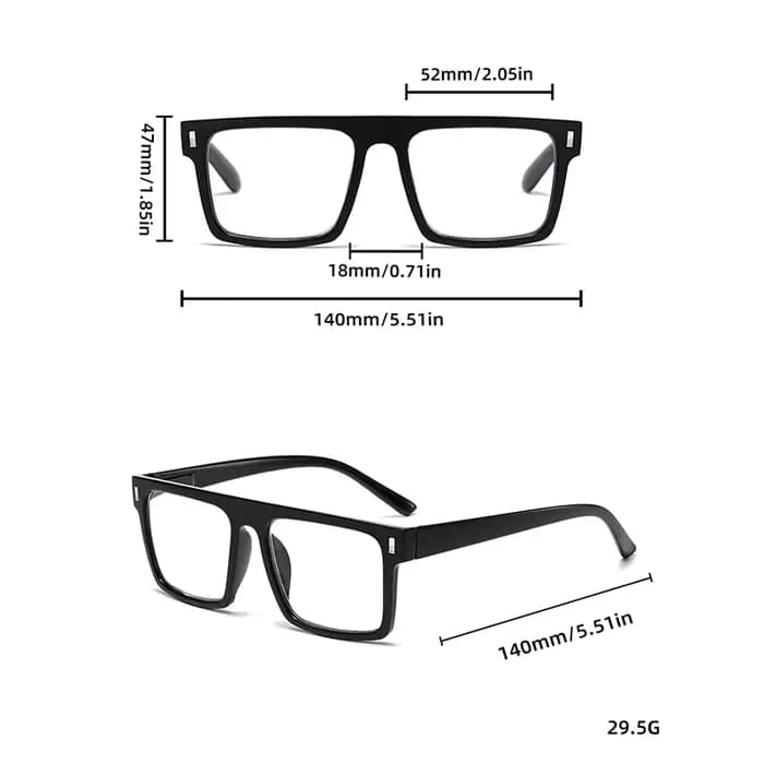 2025New Style cadre carré grand visage minceur lunettes de lecture à la mode riz ongles