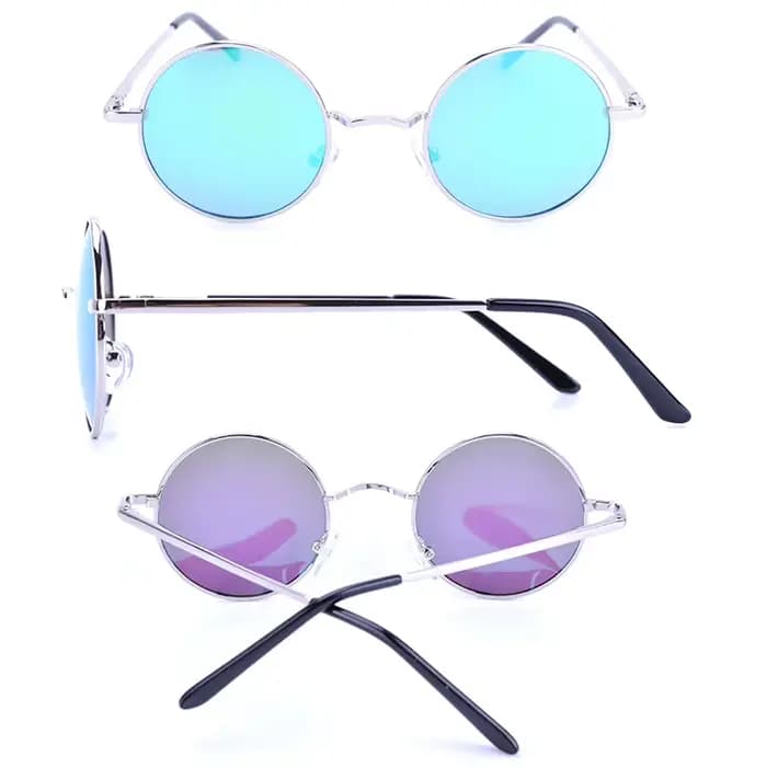 Marque Designer classique lunettes de soleil rondes polarisées John femmes petites