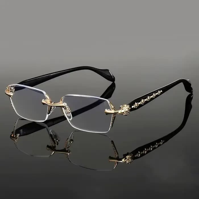 Lunettes anti-lumière bleue haute définition pour hommes - Design rétro à monture intégrale avec verres transparents