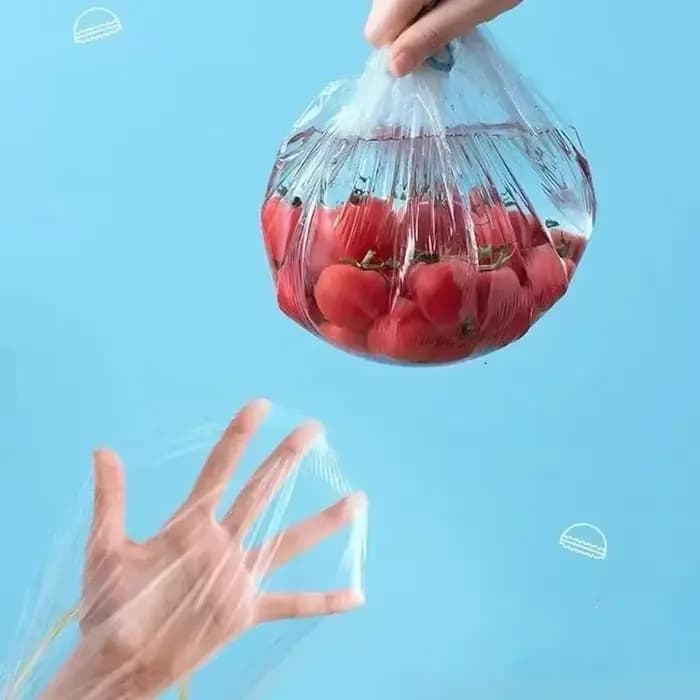 Couvercles alimentaires élastiques pour cuisine, 100 pièces, Film Transparent, couvercles de bol en plastique jetables, stockage de fruits, enveloppes d'étanchéité de fraîcheur