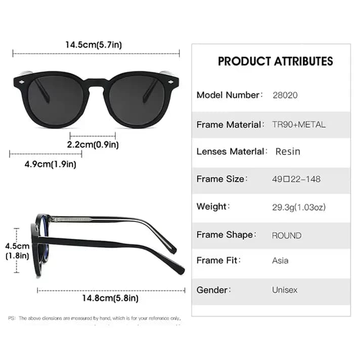 LOERHUNAR nouvelle mode ronde myopie lunettes de soleil femmes classique rétro