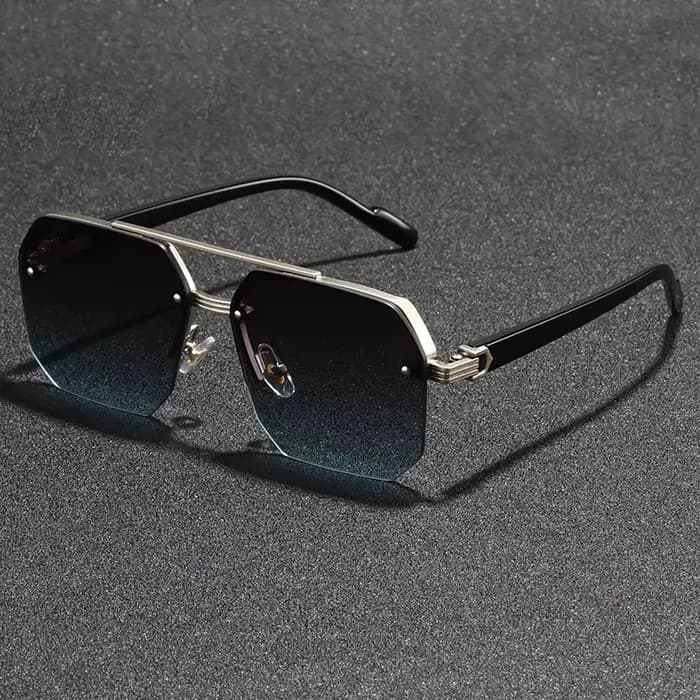 Lunettes de soleil classiques noires à grandes nuances carrées pour femmes et hommes