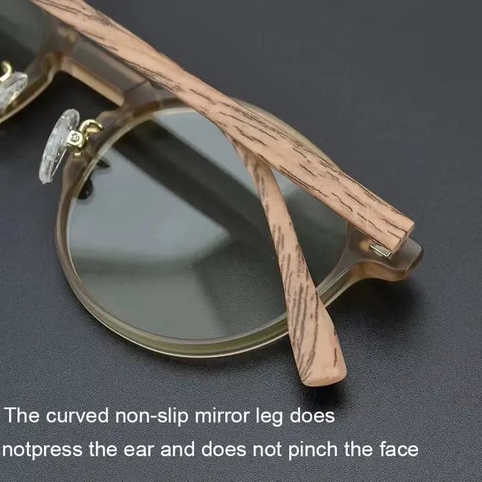 Monture de lunettes rétro en bois