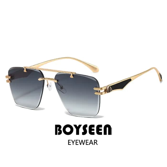 Lunettes de soleil carillon sans cadre avec protection UV pour femmes