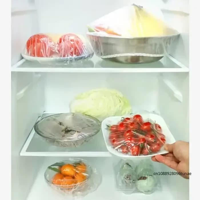 Sacs de conservation des aliments colorés pour réfrigérateur, 100 pièces, sac d'emballage de qualité alimentaire, Film alimentaire réutilisable pour cuisine, enveloppe transparente