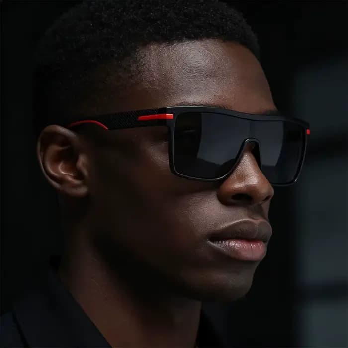 Lunettes de soleil carrées surdimensionnées pour hommes et femmes