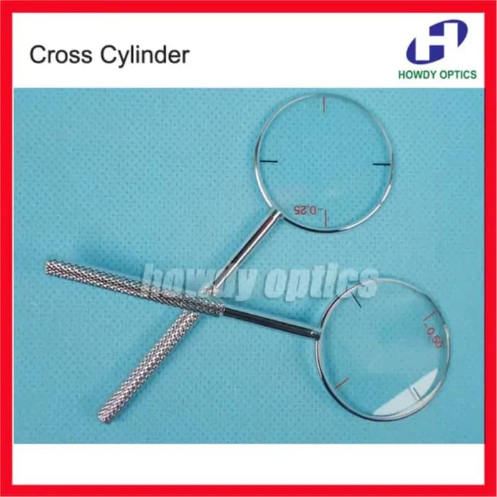 Objectif cylindre transversal ophtalmique, Options de dioptrie-0.25 -0.50 -0.75 -1.00, accessoires d'optométrie, 1 pièce