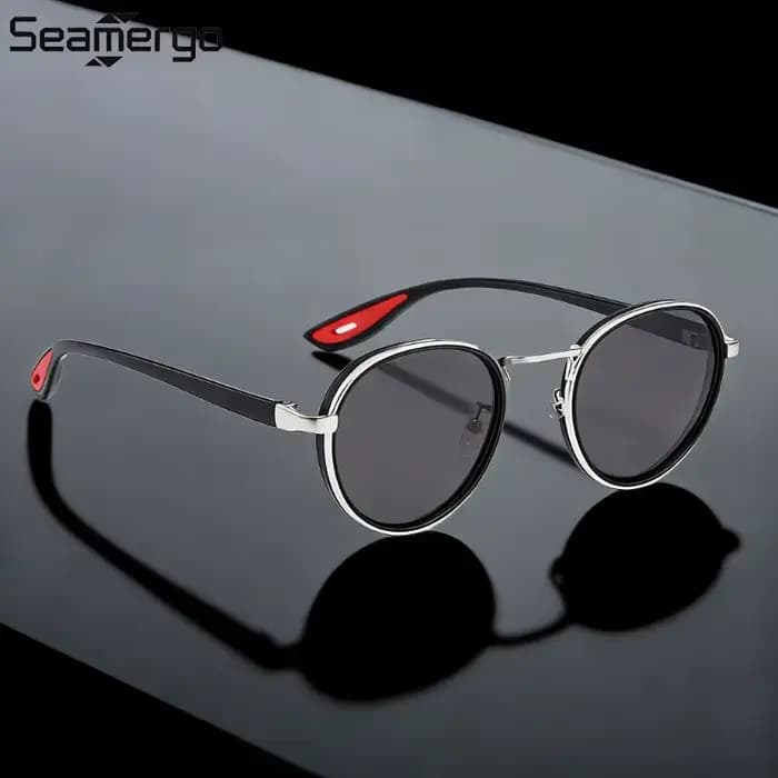 Lunettes de soleil rondes SEAMERGO tendance pour homme