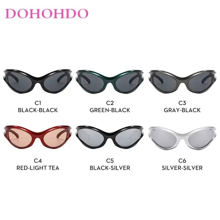 Tendance Y2K lunettes de soleil femmes hommes 2025 marque de luxe concepteur rétro Steampunk