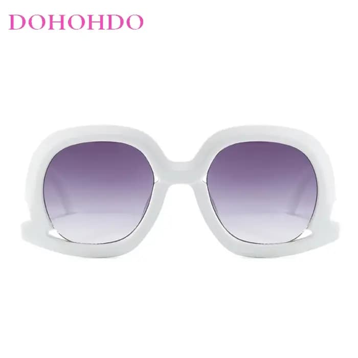 DOHOHDO – lunettes de soleil rondes irrégulières pour femmes et hommes