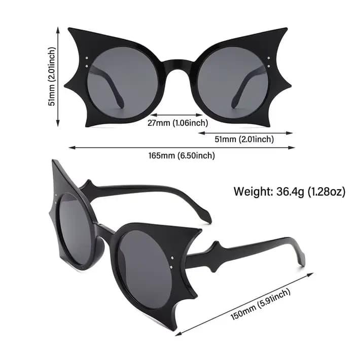Lunettes de soleil chauve-souris uniques pour femmes