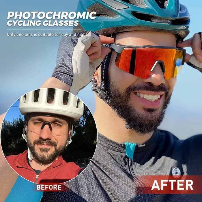 Kapvoe-Lunettes de soleil photochromiques de cyclisme pour hommes et femmes