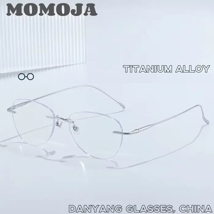 MOMOJA 2025 nouveau ovale sans monture lunettes cadre hommes femmes mode ultraléger
