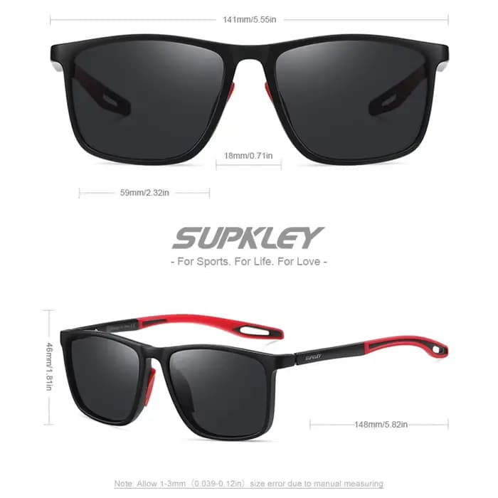 SUPKatteign- Lunettes de soleil de sport polarisées pour hommes et femmes
