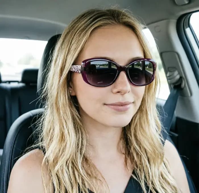 Lunettes de soleil élégantes à grande monture ovale pour femmes avec motif unique