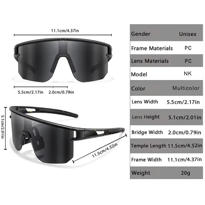 Lunettes de soleil de cyclisme pour enfants de 3 à 8 ans