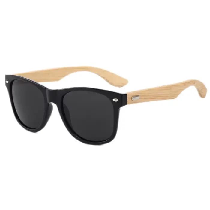 Lunettes de soleil carrées Vintage en bois de bambou pour hommes et femmes