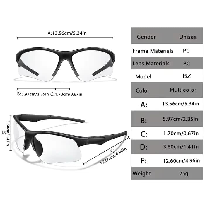 2 paires de lunettes de soleil photochromiques à la mode pour hommes et femmes