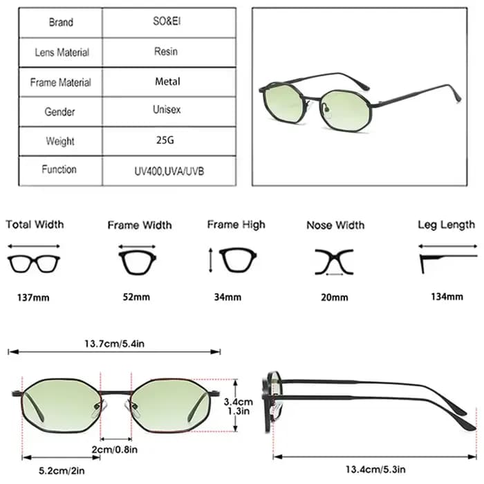 SO&EI – lunettes de soleil rétro pour femmes et hommes
