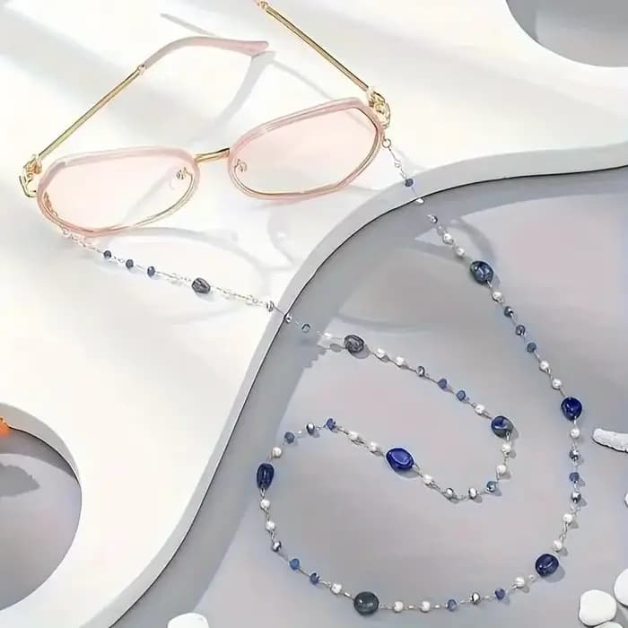 Chaîne de lunettes d'été faite à la main - Design en cristal de perles de luxe léger