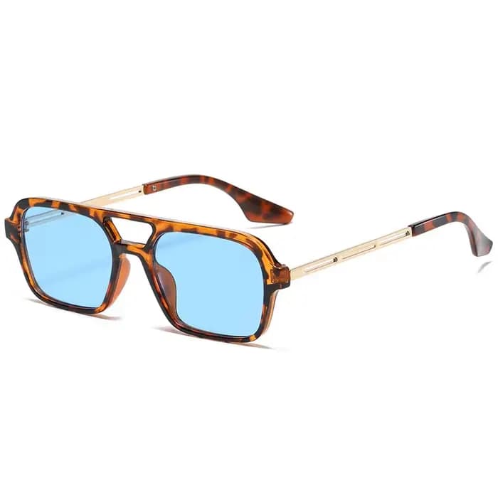 Lunettes de soleil rétro à double pont pour homme et femme
