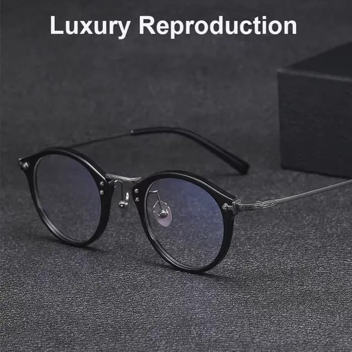 Lunettes de vue de luxe rétro en acétate et titane